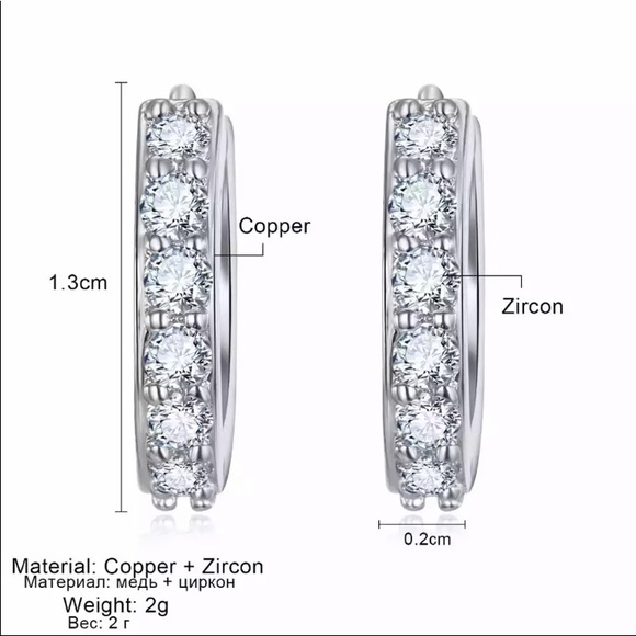 New Sterling Silver Loop Earrings - Picture 3 of 4